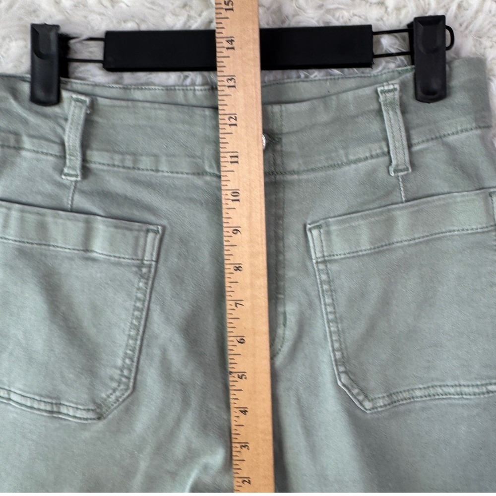 Lauren Conrad Wide Leg Pants Size 2 Sage Green High Rise Utility Boho Minimalist - Picture 6 of 9